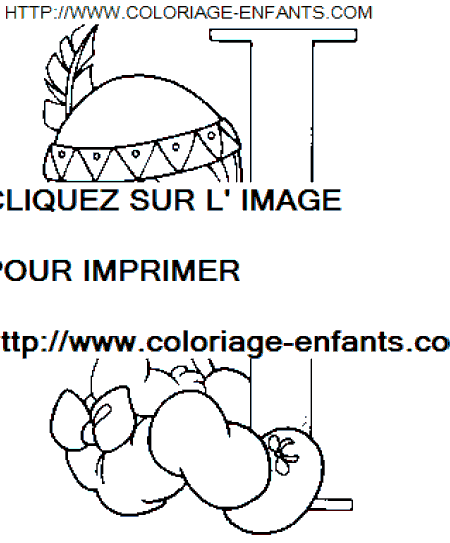 coloriage Alphabet Personnages lettre I