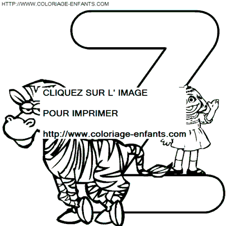 coloriage alphabet rue sesame lettre z