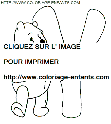 coloriage Alphabet Winnie lettre Y avec Winnie