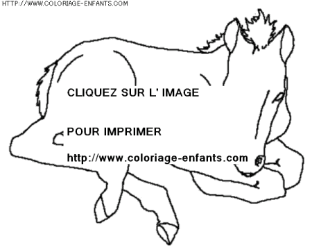 coloriage animaux chevaux