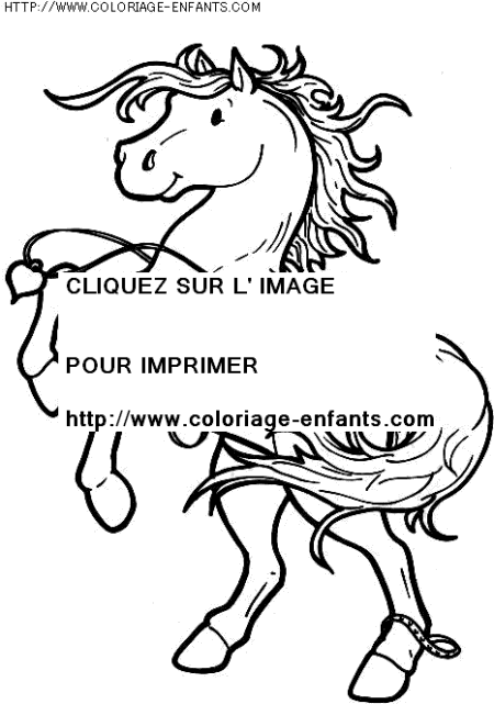 coloriage animaux chevaux