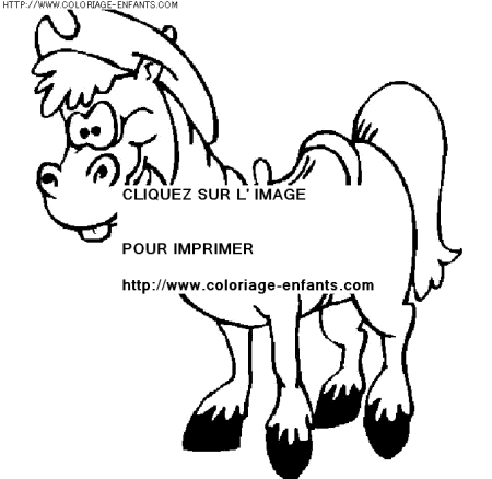 coloriage animaux chevaux