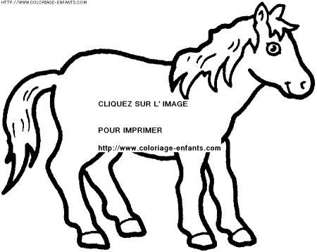 coloriage animaux chevaux