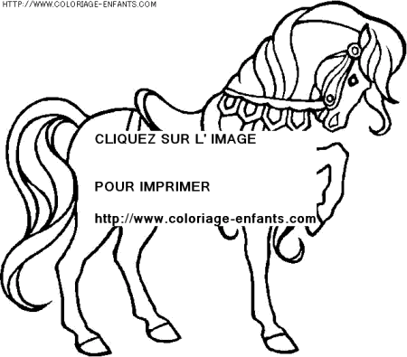 coloriage animaux chevaux