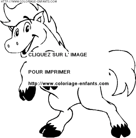 coloriage animaux chevaux