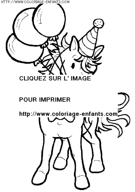 coloriage animaux chevaux