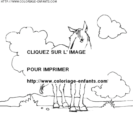 coloriage animaux chevaux