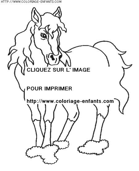 coloriage animaux chevaux