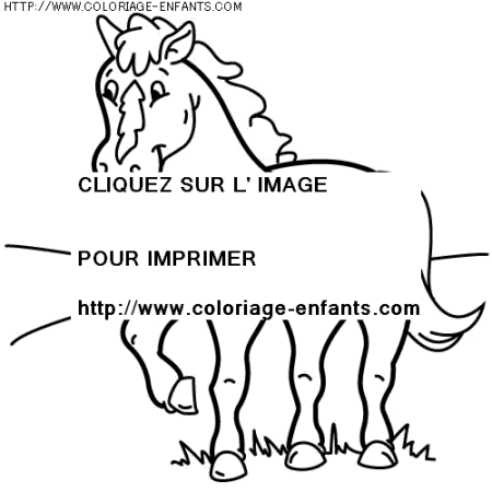 coloriage animaux chevaux