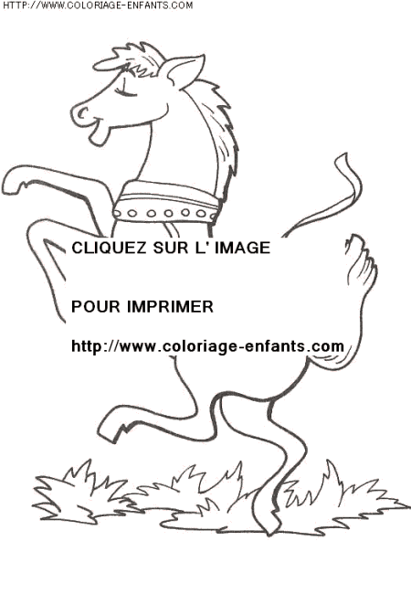 coloriage animaux chevaux