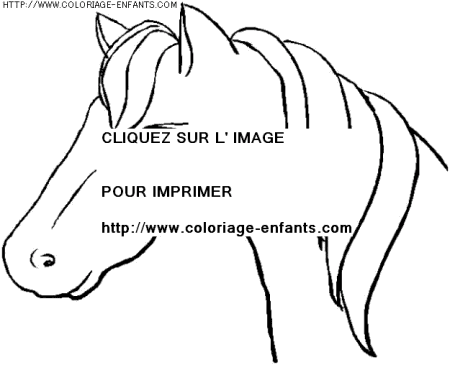 coloriage animaux chevaux