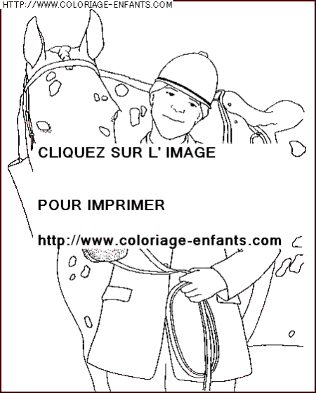 coloriage animaux chevaux