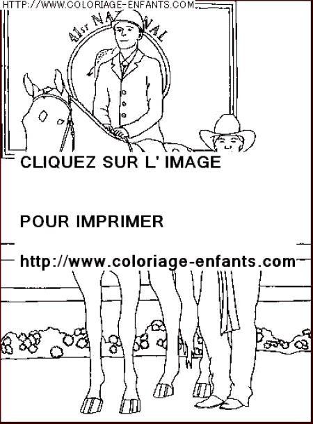 coloriage animaux chevaux