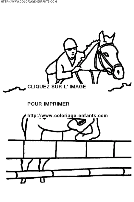 coloriage animaux chevaux