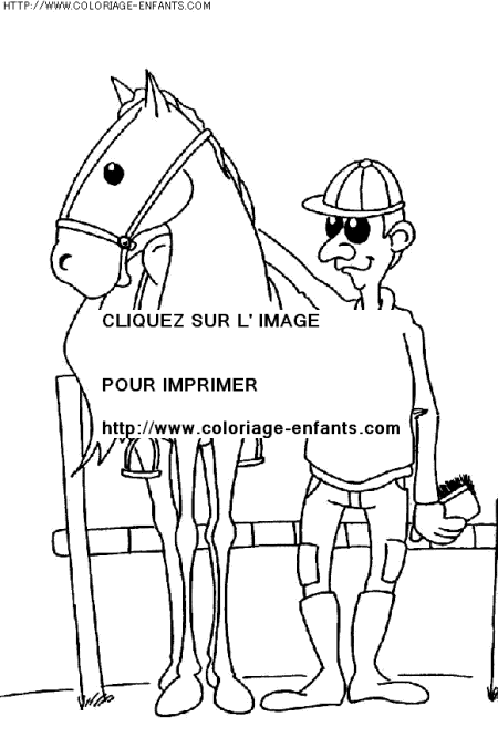 coloriage animaux chevaux