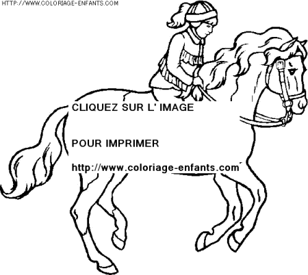 coloriage animaux chevaux