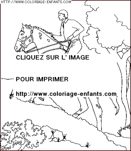 coloriage animaux chevaux