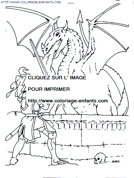 coloriage Animaux Dragons