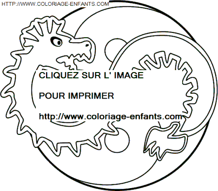 coloriage Animaux Dragons