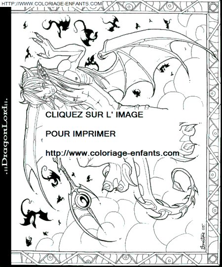 coloriage Animaux Dragons