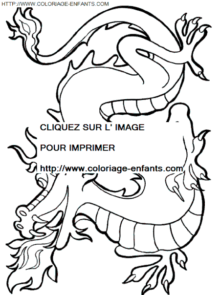 coloriage Animaux Dragons