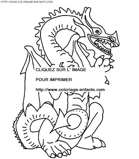 coloriage Animaux Dragons