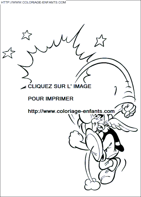 coloriage asterix en colere