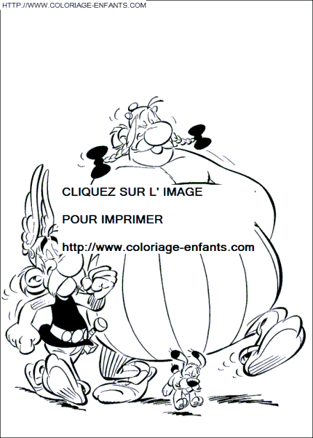 coloriage asterix et obelix vainqueurs