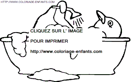 coloriage Aventure Bain