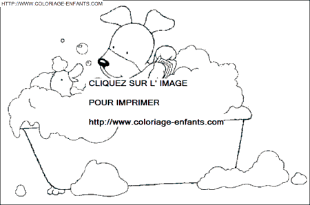 coloriage Aventure Bain