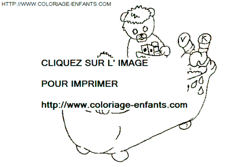 coloriage Aventure Bain