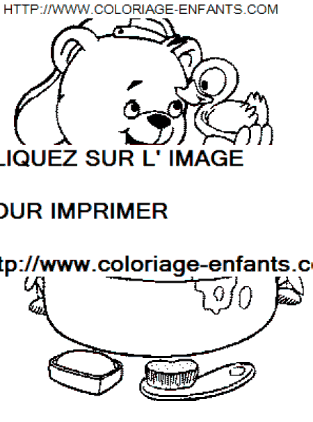 coloriage Aventure Bain