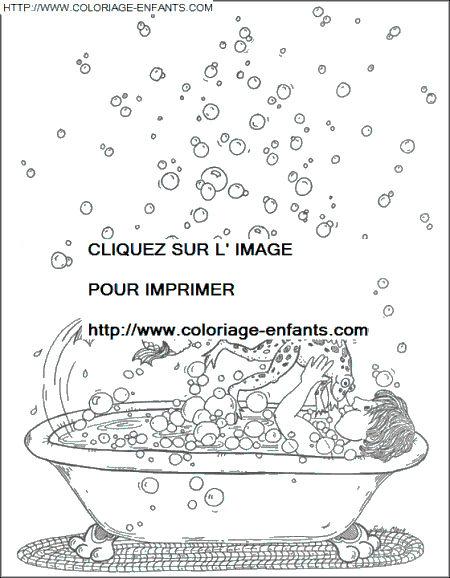 coloriage Aventure Bain