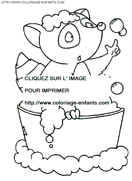 coloriage Aventure Bain