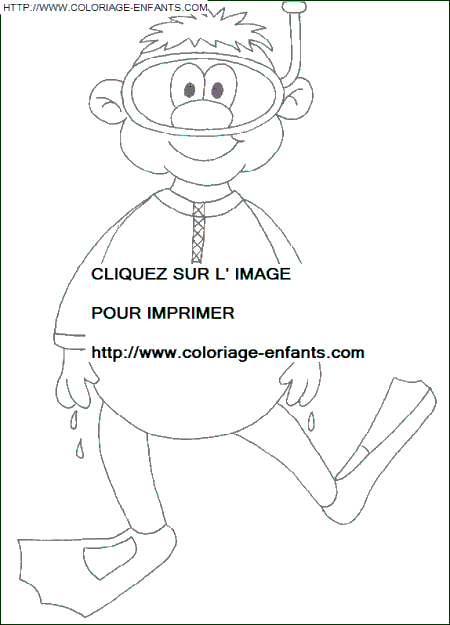 coloriage Aventure Bain