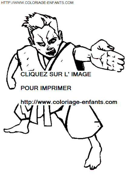 coloriage Aventure Judo