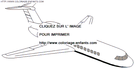 coloriage avion de ligne europeen