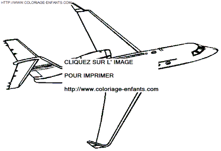 coloriage avion jet