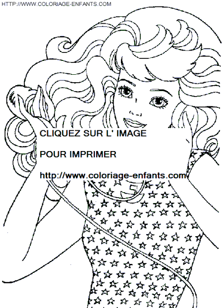 coloriage barbie au telephone