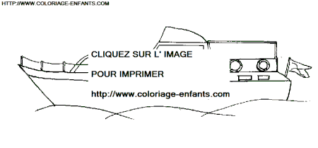 coloriage bateau a moteur