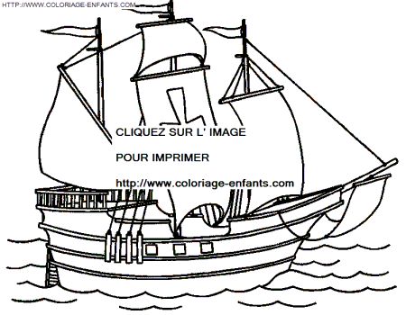 coloriage bateau caravelle italienne