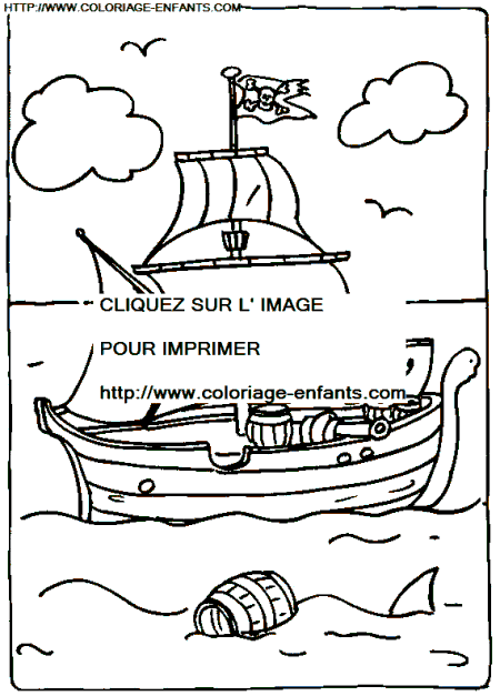 coloriage bateau corsaire