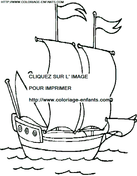 coloriage bateau francais