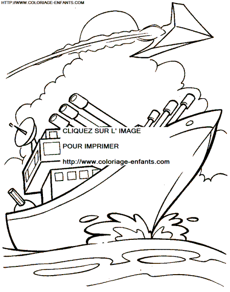 coloriage bateau fregate