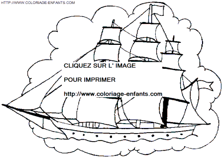 coloriage bateau pirate