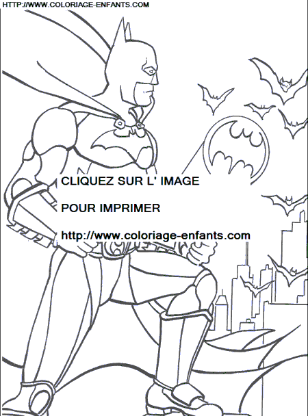 coloriage batman appelant ses amies