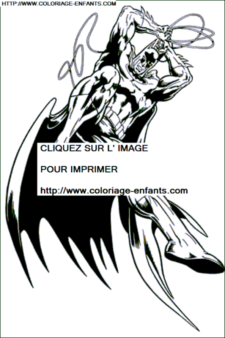 coloriage batman arrivant