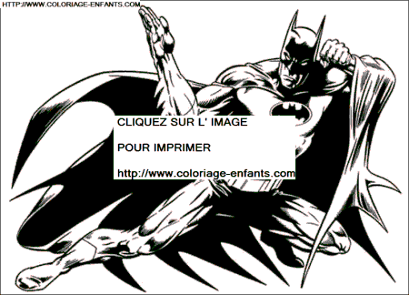 coloriage batman en attaque