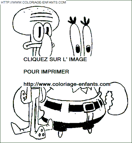 coloriage bob eponge les amis de bob