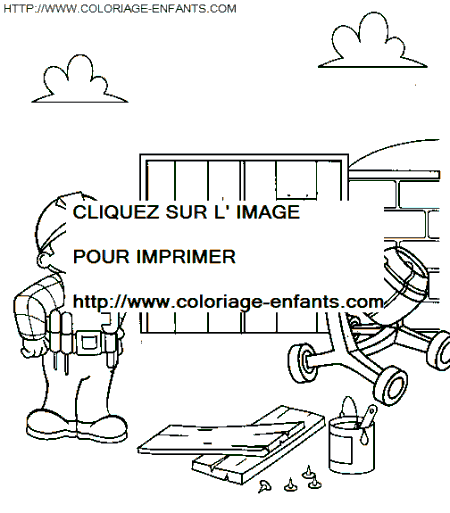 coloriage bob le bricoleur a repare la porte